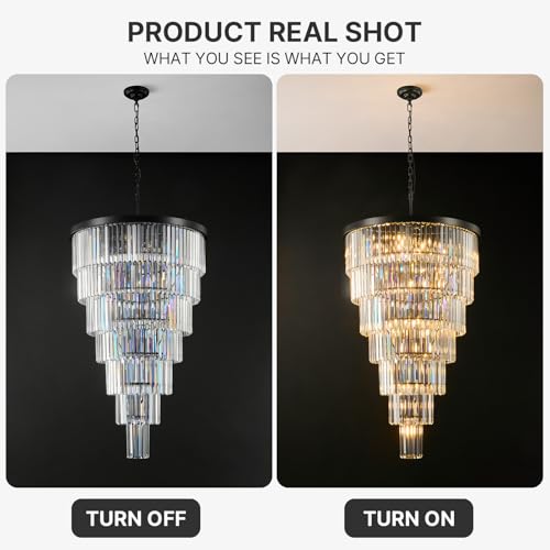 Crystal High Ceiling Chandelier Modern