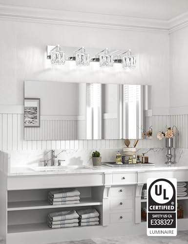Crystal Vanity Lights for Bathroom (4 Count)
