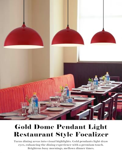 Red Pendant Lights Kitchen Island 2 Pack