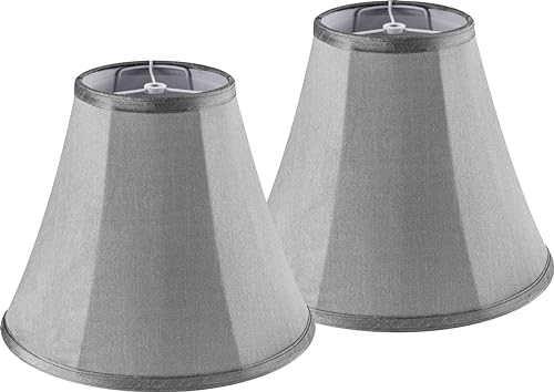 Grey Bell Lamp Shades (2 Count)
