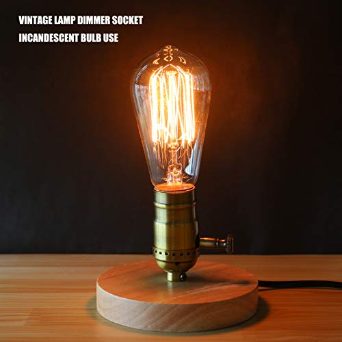 Antique Full Range Dimmer Socket Incandescent Lamp Holder Vintage Edison Pendant Light Socket E26 150 Watt 120 Volt