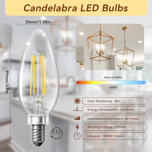 Candelabra LED Bulbs (12 Count)