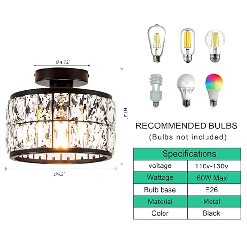 Crystal Ceiling Light Fixture