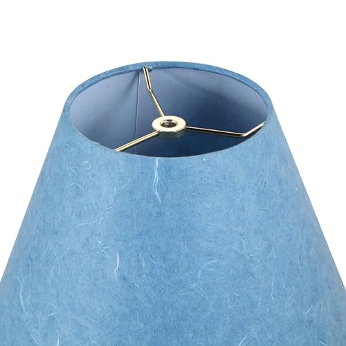 32641 Transitional Empire Shape Spider Construction Lamp Shade in Denim Blue