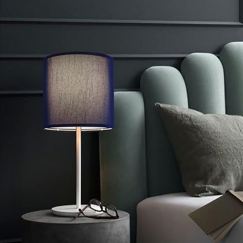 2 Pcs Small Drum Lamp Shades Blue (2 Count)