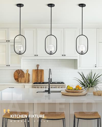 1 Light Black Pendant Lights Kitchen Island