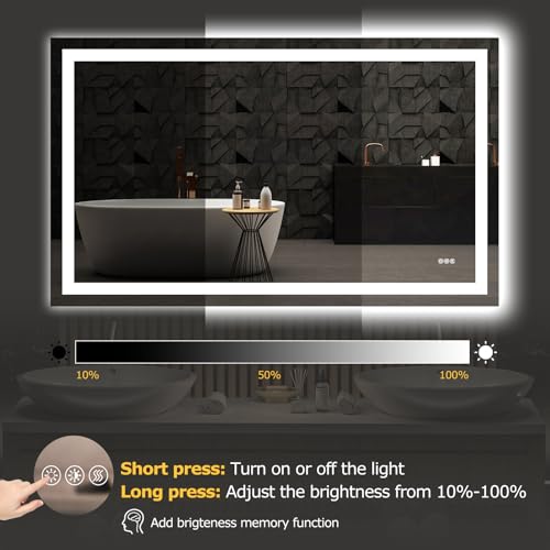 60"X36" LED Bathroom Mirror with Lights