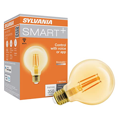 Sylvania WiFi LED Smart G25 Amber Finish Light Bulb
