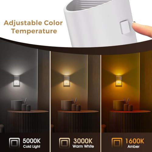Night Lights Plug into Wall with 3CCT Adjustable (4 Count)