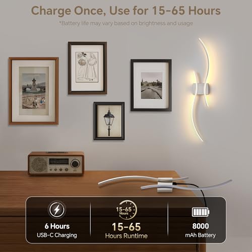 Wireless Wall Sconces Set of Two (2 Count)