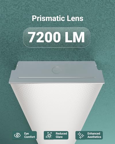 Sunco 2 Pack 4FT LED Prisma Wraparound Shop Light (2 Count)