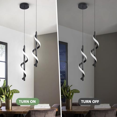 13W Modern Spiral Led Pendant Light Fixture