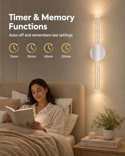 White Rechargeable Wall Sconces Set of 2 (2 Count)