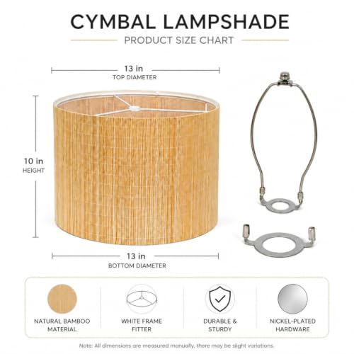 Soft bamboo lampshade for table & floor lamps