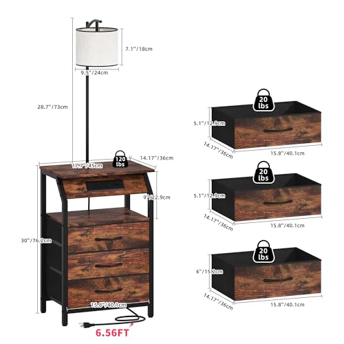 End Table with Floor Lamp Set of 2 (2 Count)