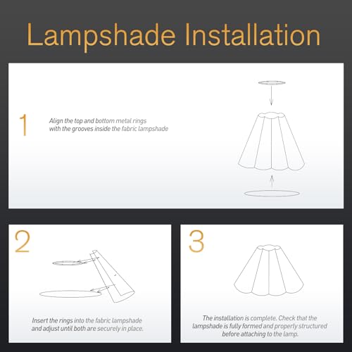 Modern Table Lamp with Petal Linen Lampshade
