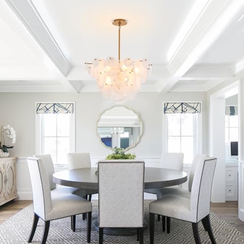 Dia 28 Inch Modern Glass Chandeliers for Bedroom