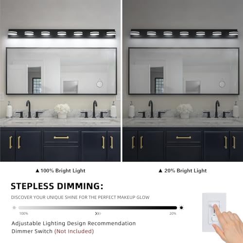 7 Light Bathroom Vanity Light Over Mirror