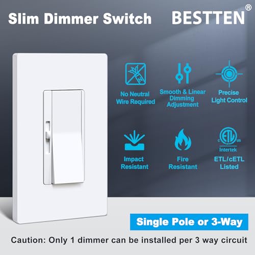 10 Bulk Slim Dimmer Light Switch (10 Count)