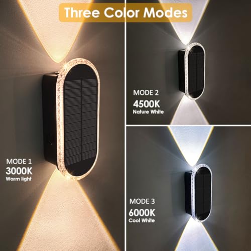2PK Solar Fence Lights Outdoor
