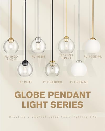 Modern Gold Pendant Light Fixtures (2 Count)