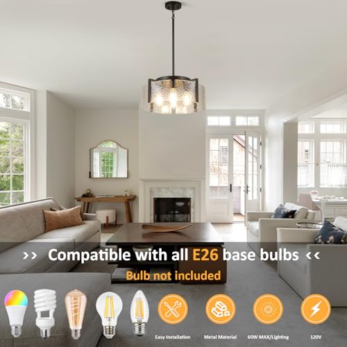 Black Chandelier for Dining Room Light Fixture