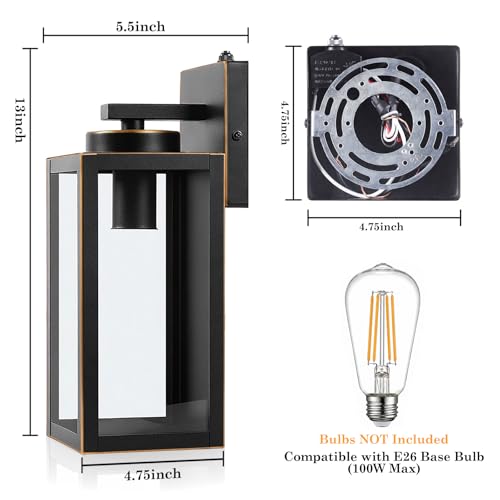 Upgraded Dusk to Dawn Outdoor Wall Lights (2 Count)