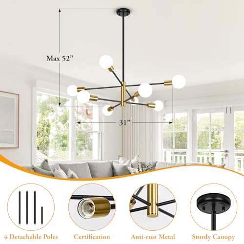 8 Light Modern Chandelier for Dining Room