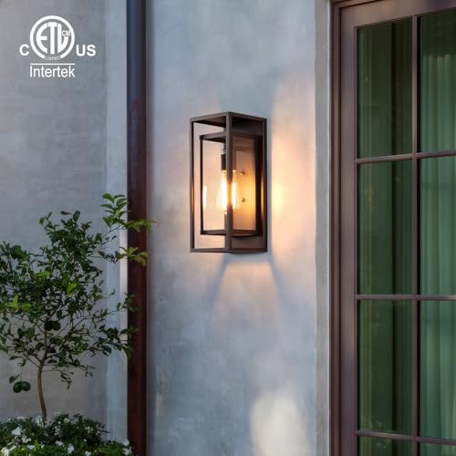 14" Modern Outdoor Porch Wall Light (2 Count)