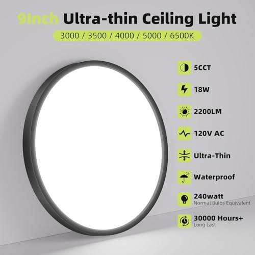 4PACK Flush Mount LED Ceiling Light Fixture