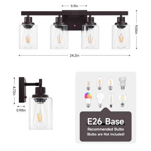 Oil Rubbed Bronze Vanity Lights for Bathroom