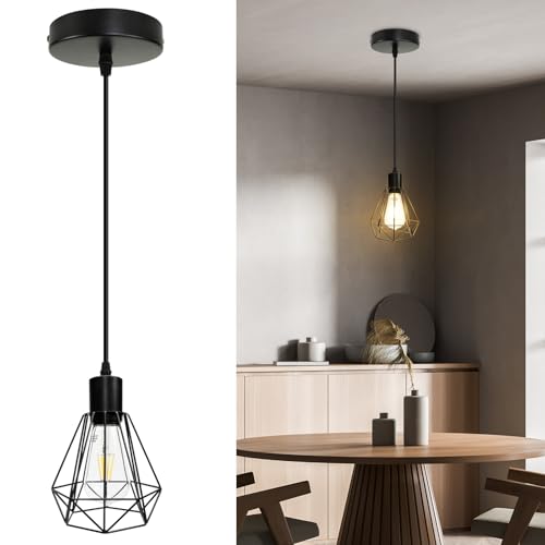 1 Pack Farmhouse Pendant Light Fixture Adjustable Hight E26 Base