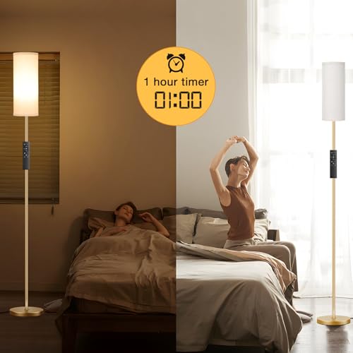64'' Floor Lamps for Living Room with Remote Control and Stepless Dimmable Colors Temperature & Brightness