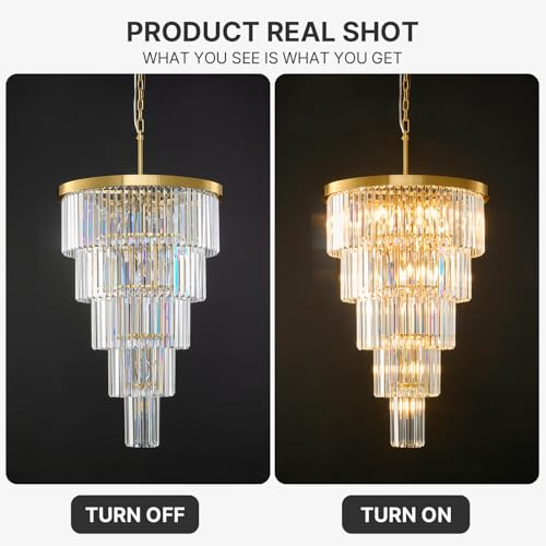 High Ceiling Chandelier Crystal Modern