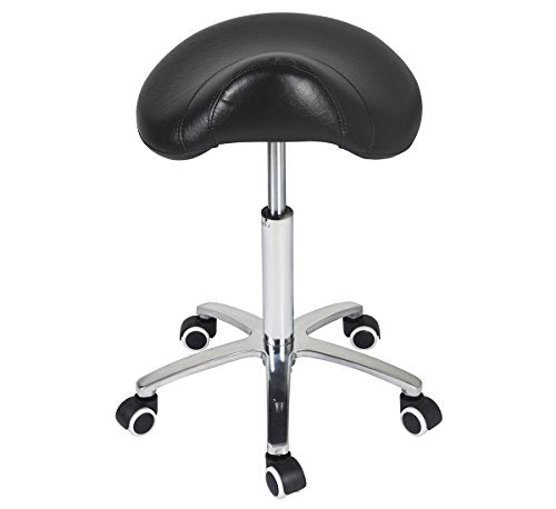 Saddle Stool Rolling Chair for Medical Massage Salon Kitchen Spa Drafting
