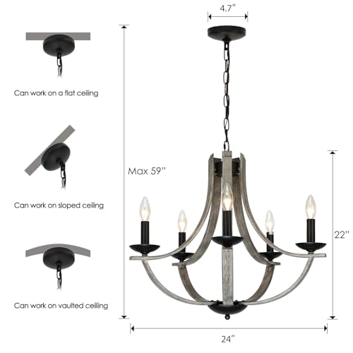 Rustic Chandeliers for Dining Room Light Fixture
