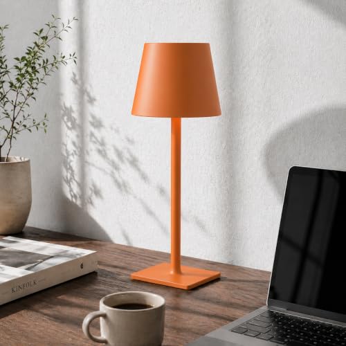 Orange Cordless Table Lamp Set of 2 (2 Count)