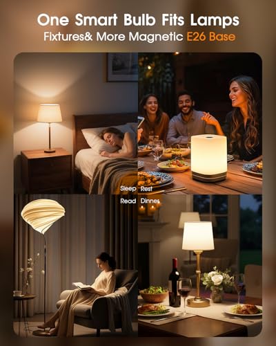 A19 Smart LED Light Bulb with App Control & Remote (4.5 Count)