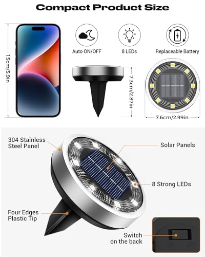 16 Pack Solar Lights Outdoor Waterproof (16 Count)
