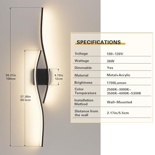 Bathroom Light Fixture 39.37 Inch