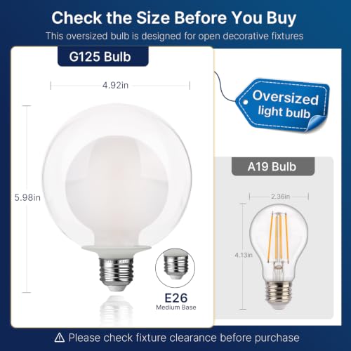 G125 Decorative Large Globe LED Bulb