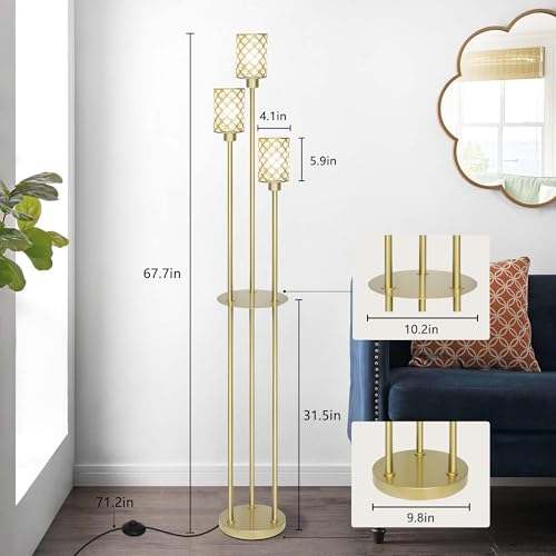 Gold Floor Lamps for Living Room (Gold)