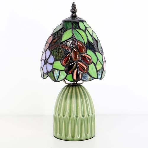 Tiffany Stained Glass Mushroom Table Lamp 12.5 Inch