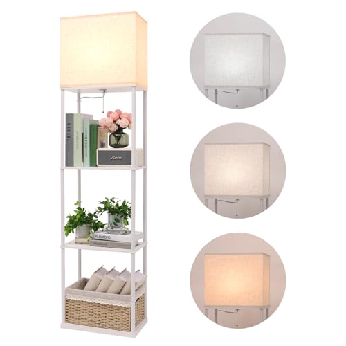 Floor Lamp with Shelves