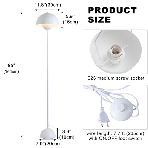 Mid Century Modern Metal Bud Floor Lamp for Home and Office