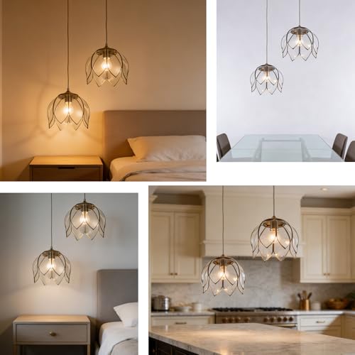 Brass Glass Ceiling Pendant Light