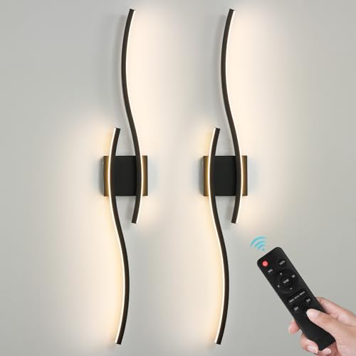 Black Battery Operated Wall Sconces (2 Count)