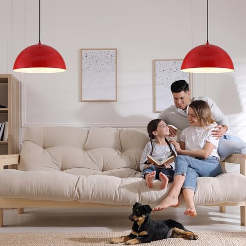 Red Large Pendant Light 2 Packs