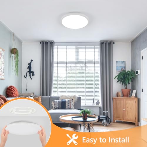 4 Pack 12 Inch LED Flush Mount Ceiling Light (4 Count)