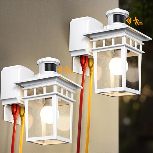 Motion Sensor Porch Light with GFCI Outlet (2 Count)